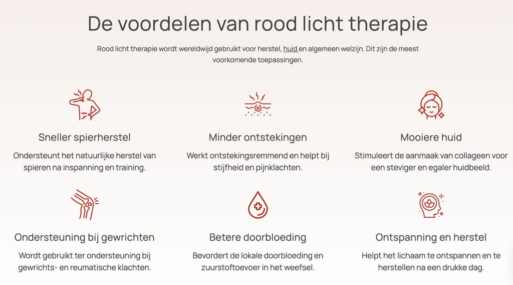 de voordelen van rood licht therapie