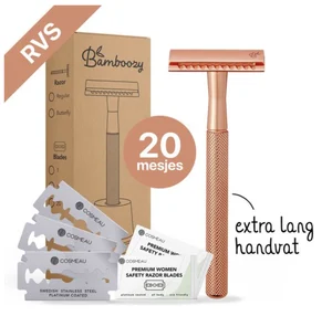 bamboozy veiligheidsscheermes met Ergonomisch antislip handvat en prachtig rose goud design
