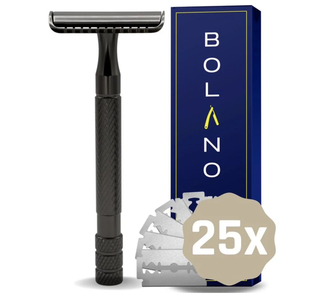 bolano safety razor met 25 double edge mesjes