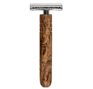 Nature Groove safety razor met handgemaakt houten handvat
