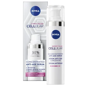 nivia cellular anti age gezichtsserum met hyaluronzuur en foliumzuur
